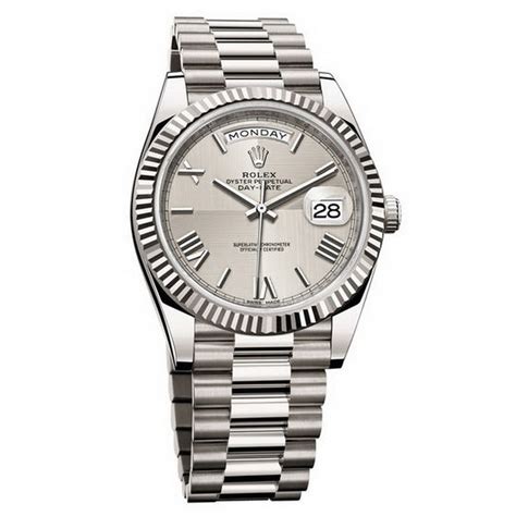 rolex oyster perpetual day date white gold|rolex perpetual day date price.